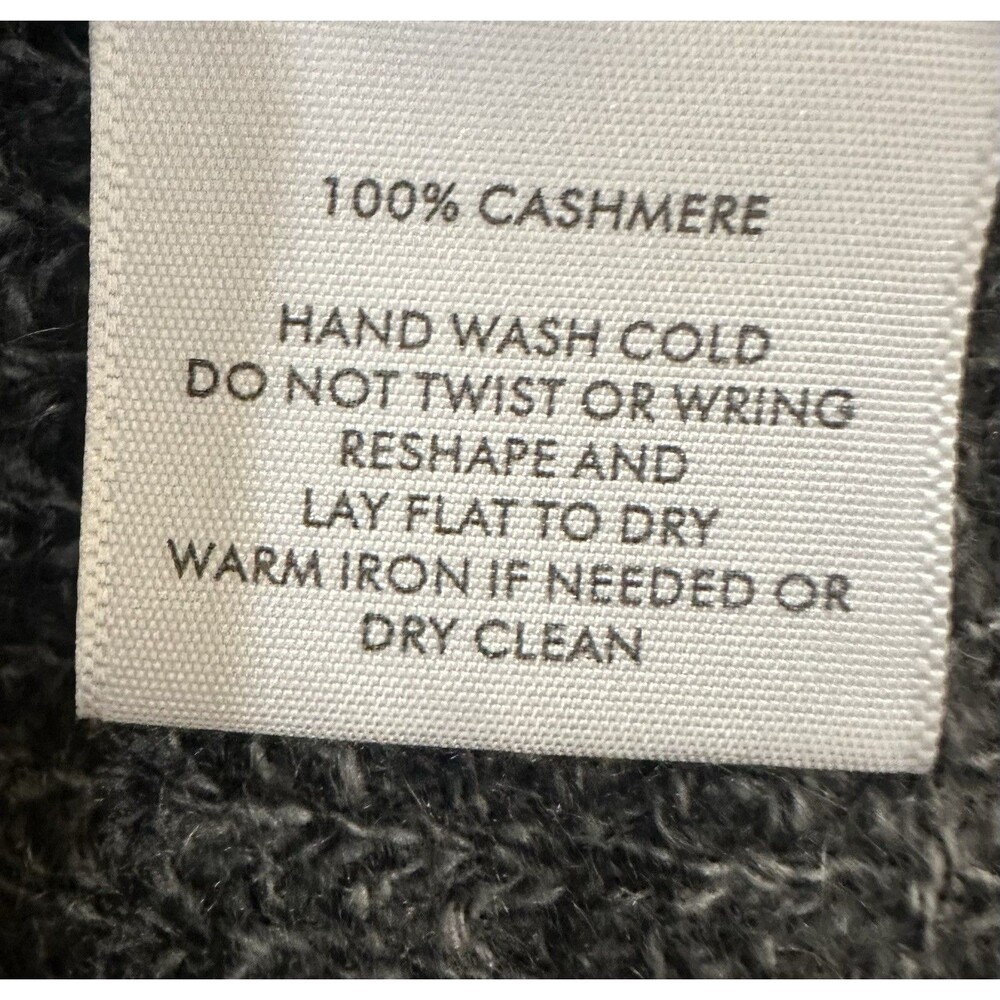 White + Warren 100% Cashmere Long Open Cardigan Gray Pockets Soft Knit Size M - Picture 4 of 7